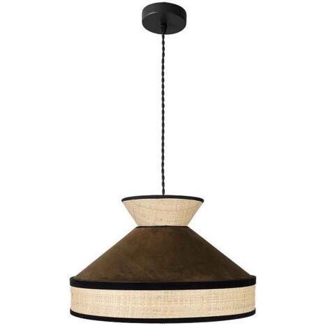 Fabrizio Suspension 1xe27 Naturel/marron Regx40x40 Cm (1/2)