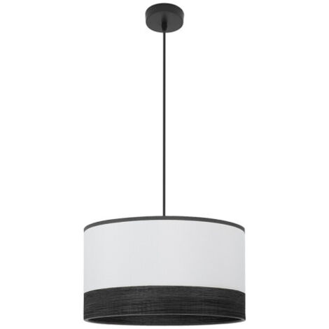 Suspension Olga 1xe27 Noir/blanc-noir bois Regx40x40 Cm (1/2)