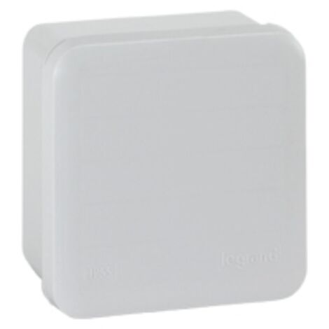 Legrand – Boîte de dérivation carrée étanche 92011 – IP55/IK07 – 80 x 80 x 45 mm – Thermoplastique gris – Résistante aux chocs et intempéries - LEG92011 (1/5)