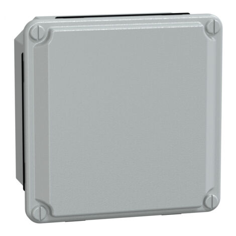 SCHNEIDER NSYDBN1010 Boitier de connexion carré étanche sans cônes IP55/IK07 105x105x49mm avec couvercle à fermeture basse ave (1/4)