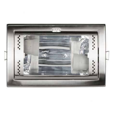 FAB 99.BS1512-PLNI  Downlight Rectang.2xe27 Nickel 10x21,5x14,5 Cm (1/2)