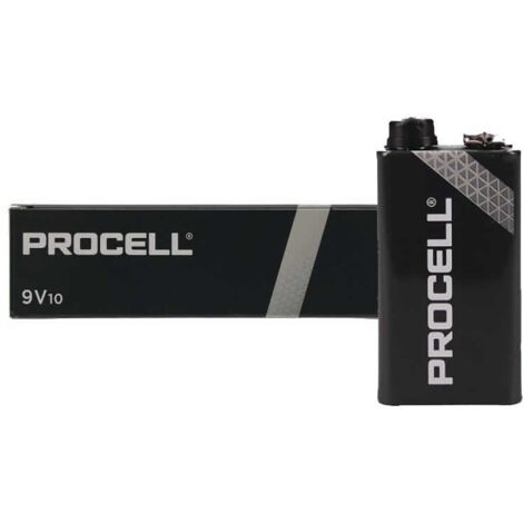 Paquet de 10 sachets duracell procell id1604ipx10/ 9v/ piles alcalines