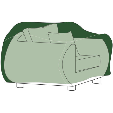 Housse de protection altadex fauteuil verte 130 x 90 x 70 cm polyester (1/6)