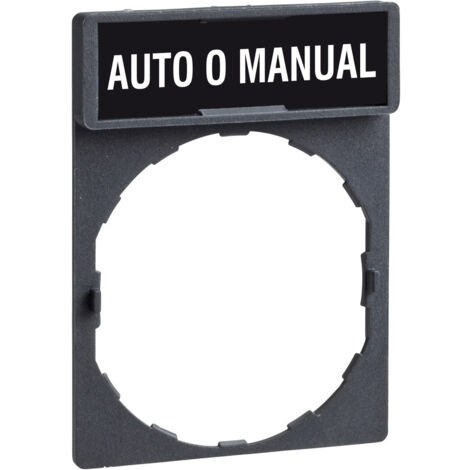 Porte-étiquette 30x40 fond noir/rouge étiquette auto-manuel (1/4)