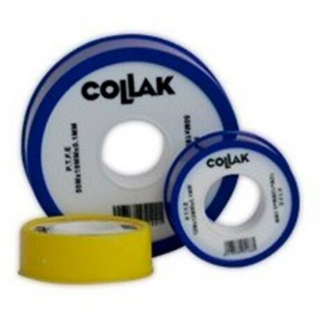 Rouleau de ruban téflon PTFE 50m X 19mm X 0.10mm de Collak (1/2)