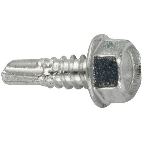 Boite de 6 unités de vis à tôle autoperceuse à tête hexagonale 5,4x25mm Fadix (1/3)