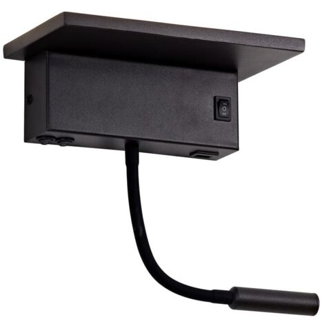 Applique murale LED Rob2 5W+3W USB et chargeur sans fil (1/3)