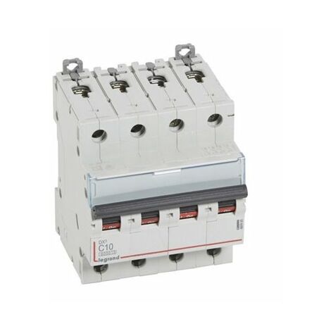 Disjoncteur DX3 6/10kA-C 4P 10A