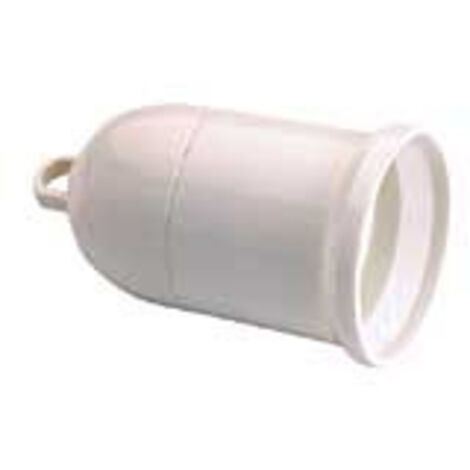 Douille E27 4A 250V blanc (1/2)