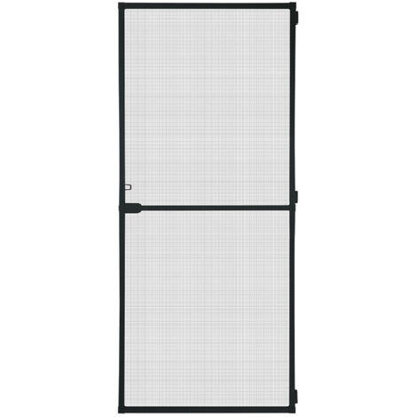 Porte moustiquaire articulée action anthracite 100x210cm (1/2)