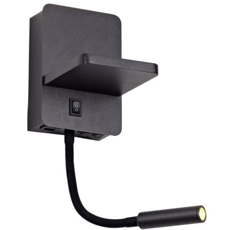 Applique murale LED Rob2 5W+3W USB et chargeur sans fil (1/3)