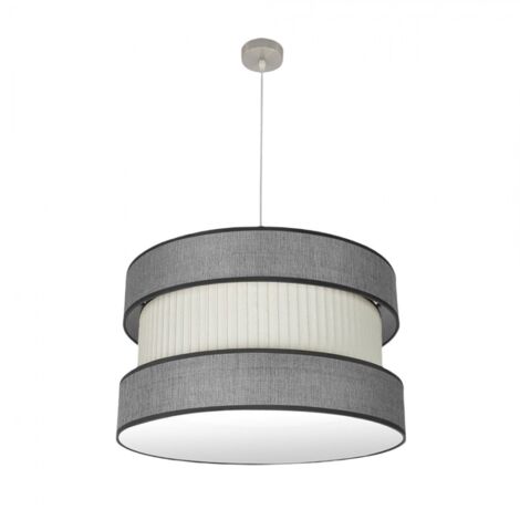 Lampe suspendue bicolore modèle Home 3Lights Nickel Dimmable FABRILAMP (1/2)