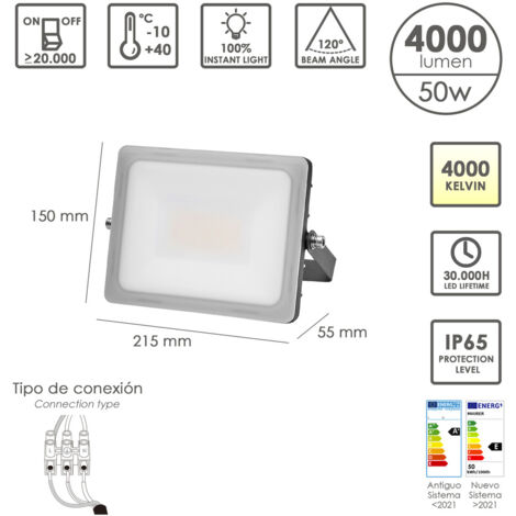 Projecteur LED Extérieur SMD 20W IP65 Noir - Blanc Neutre 4000K - 5500K