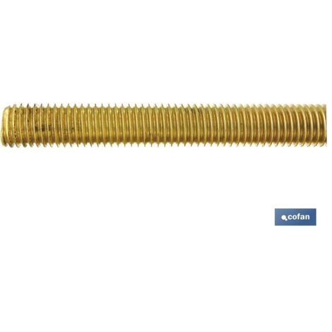 Tige filetée en laiton M-8 DIN 975