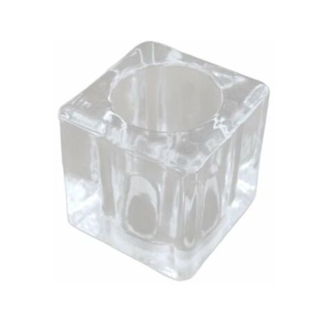 Abat-jour carré en verre transparent MINICUBE 4,5x4,5cm avec ouverture 2cm