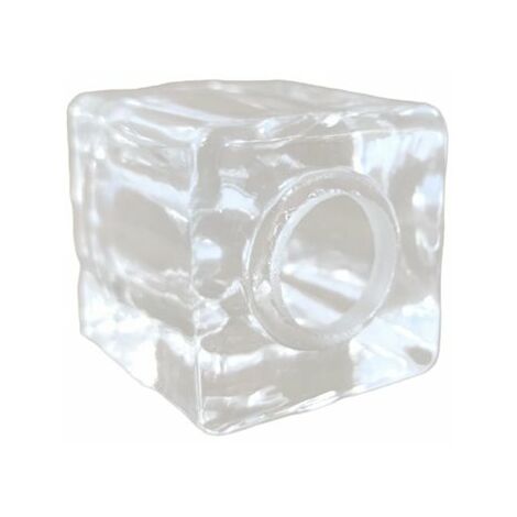 Abat-jour carré en verre transparent MINICUBE 4,5x4,5cm avec ouverture 2cm