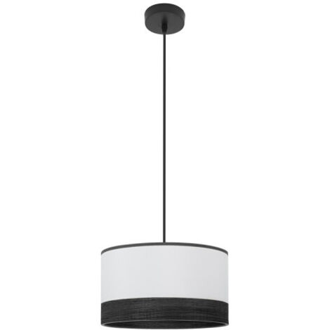 Suspension Olga 1xe27 Noir/blanc-noir bois Regx30x30 Cm (1/2)