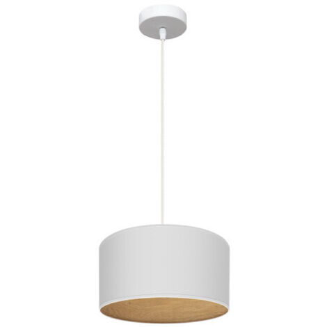 Suspension Tania 1xe27 Blanc/blanc-bois clair Regx30x30 Cm (1/2)