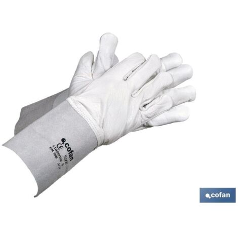 Blister De Gant En Cuir De Vachette Avec Manchette 13 cm Taille 10