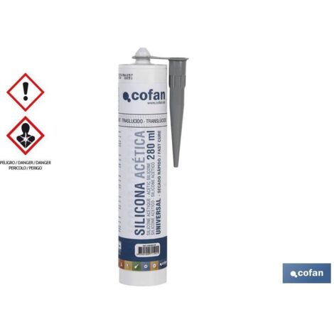 Silicone Acétique Universel 280ml Translucide (1/2)