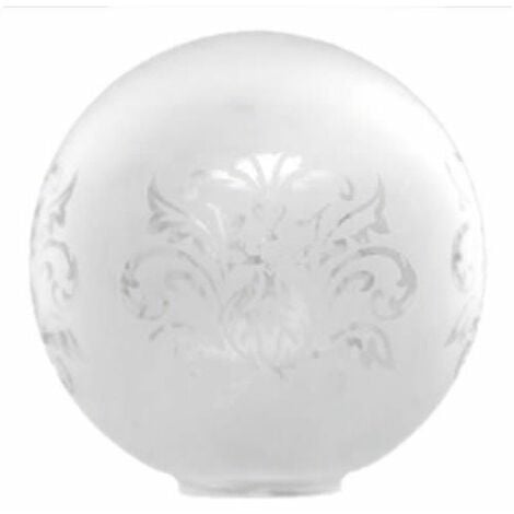 Abat-jour boule en verre mat 12cm bouche 5cm