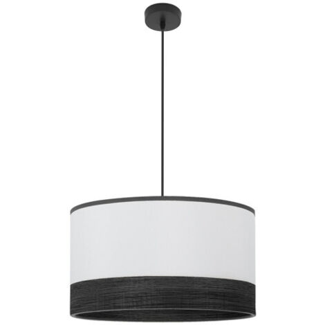 Suspension Olga 1xe27 Noir/blanc-noir bois Regx50x50 Cm (1/2)