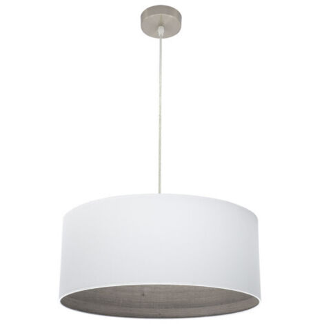 Suspension abrila Tatiana gris 50 cm abat-jour bois (1/2)