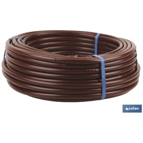 Tube d'irrigation goutte à goutte marron 100 m (goutteur 0,33 m) Ø16 mm