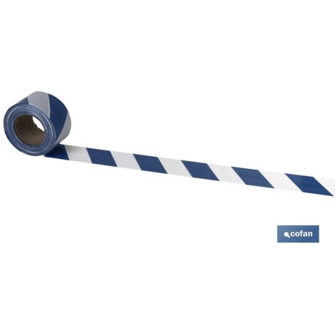 Ruban de balise bleu/blanc 80 mm x 200 m