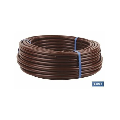 Tube d'irrigation goutte à goutte marron 50 m (goutteur 0,33 m) Ø16 mm