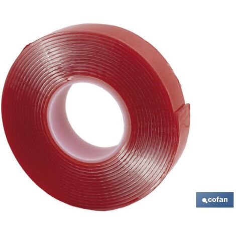 Bricofan Adhésif Double Face Extra Fort 19 mm x 1,5 M