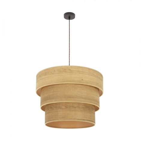 Suspension Triple Smile 3xe27 Marron/Bois Clair Regx50x50 Cm (1/4)