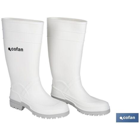 Botte de pluie en PVC blanc Taille 46 (1/4)