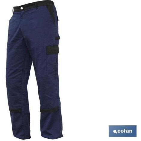 Pantalon de travail flexible Jano Slim Fit bleu marine/noir T-44 (1/3)