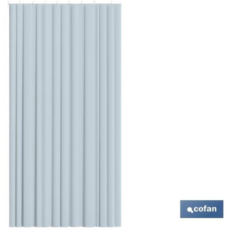 Rideau de douche en polyester bleu Lisbonne 220x200