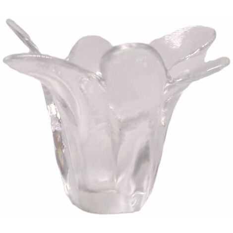 Mini abat-jour en verre transparent 5x6,5cm – Ouverture 10mm – Diffusion optimale de la lumière – Pour luminaires élégants – Ltde