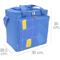 Papillon Sac Thermique De La Capacité De Bouteille Couleur Bleu-Gris 2Lt