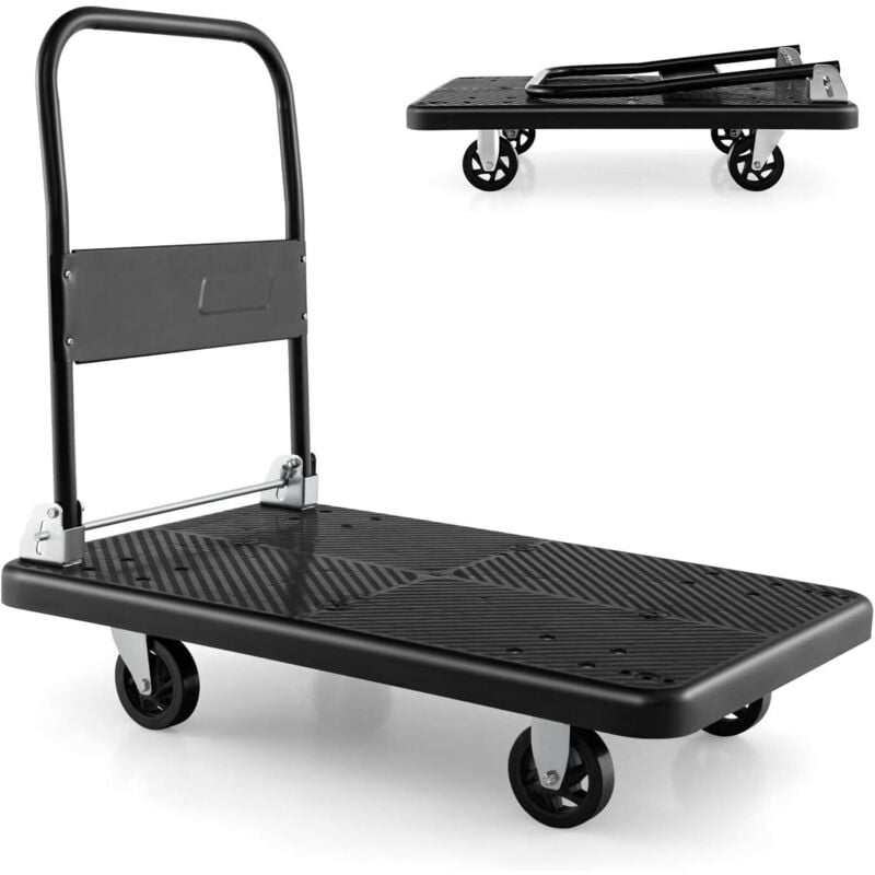Chariot de transport pour meubles plateforme en bois, capacité de charge  350 kg