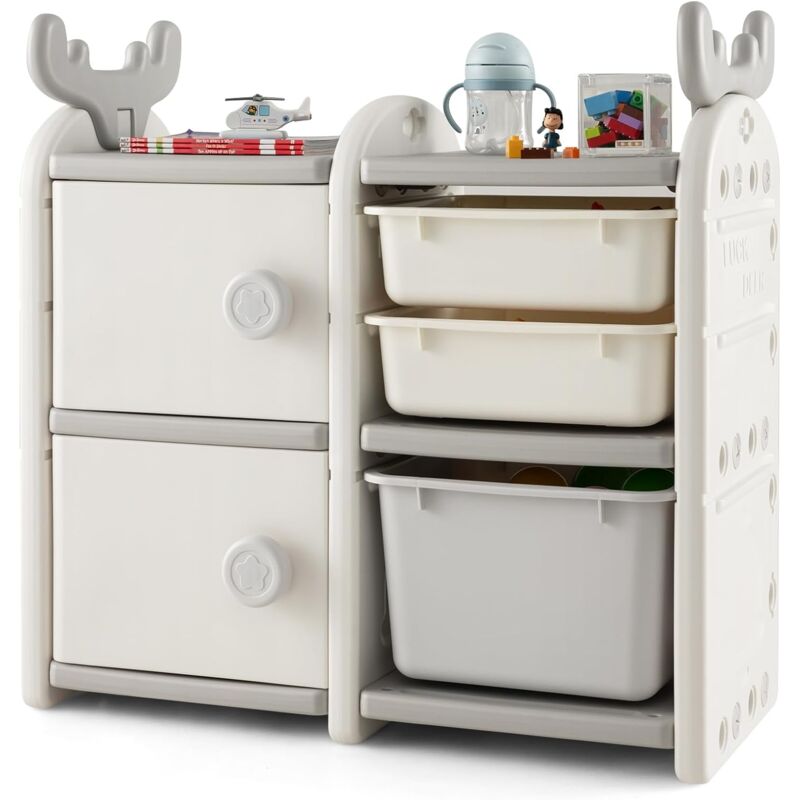 Meuble de rangement 3 tiroirs bois blanc enfant - MANA