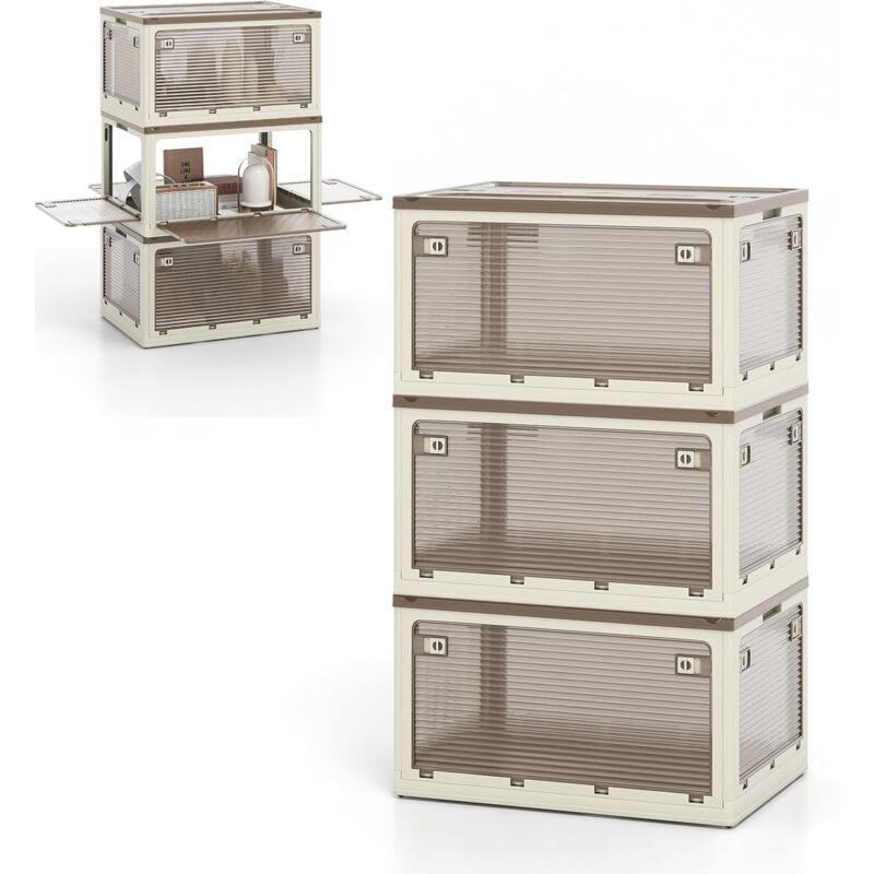 VINGO Armoire Meuble De Rangement 12-Cubes Penderie Avec 2 Tringles De Suspension Pour Vetements Chaussures Jouets 84791945