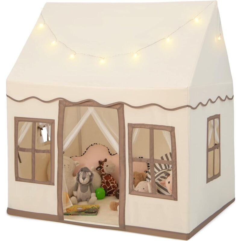 Maison de jeu en bois rose pour enfants dès 3 ans avec portes et échelle intégrée Arias Maison de jeu en bois rose pour enfants dès 3 ans avec portes et échelle intégrée Arias