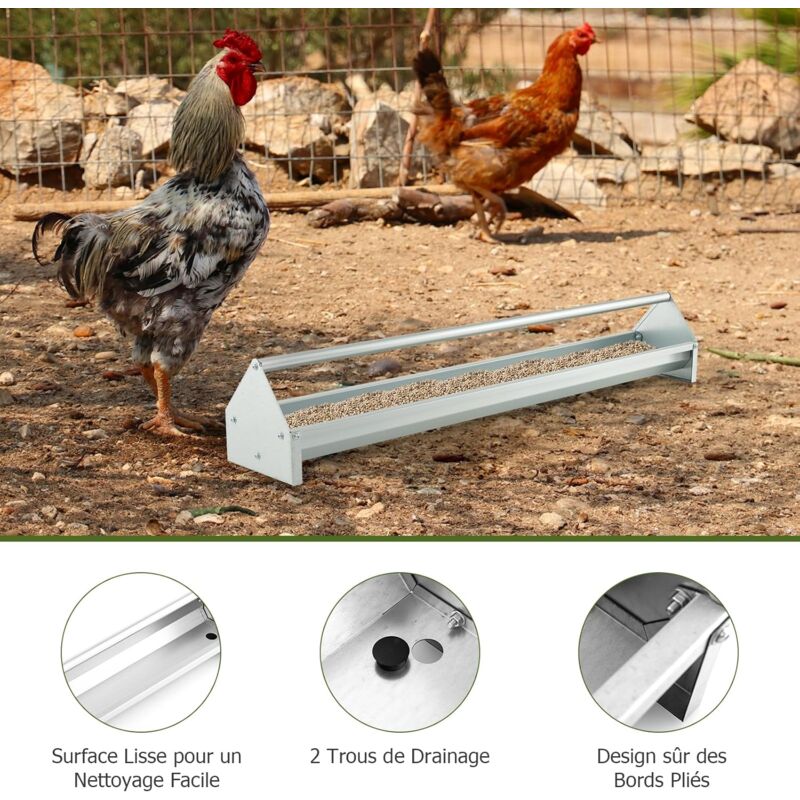 Royal Rooster Mangeoire à Volaille Avec Housse De Pluie - Capacité 2,9 Kg Pour Poules Et Canards