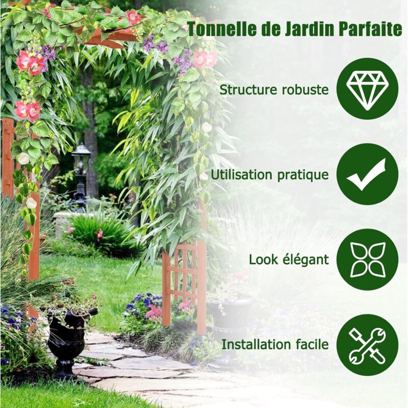 Arche À Rosier Rosie En Forme De Demi Pavillon Avec Banc De Jardin Vert