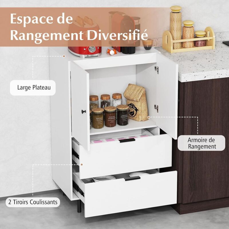 GOPLUS Armoire De Rangement à Roulettes Etroite - Chariot Plastique Mince 4 Tiroirs Blanc, Organisateur Mobile Compact Pour Cuisine, Salle De Bain Et Bureau