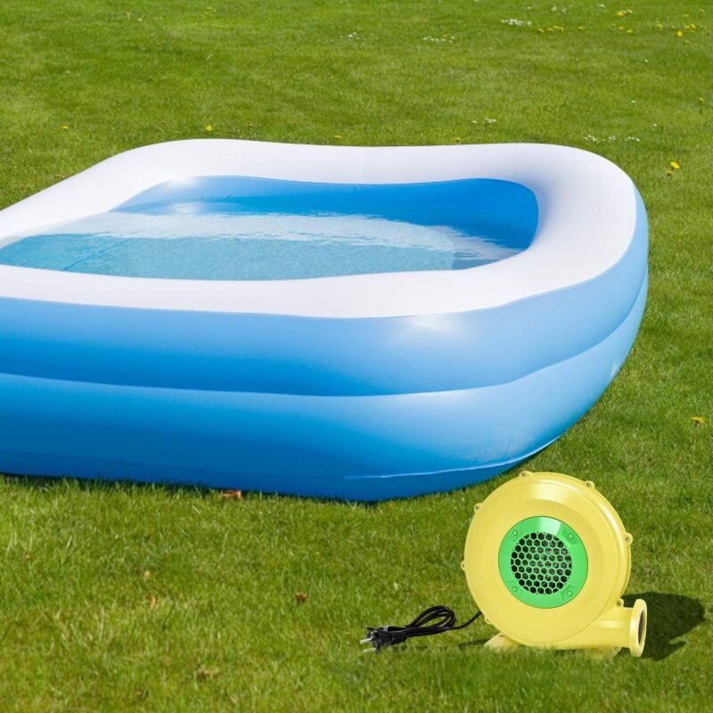 Souffleur électrique Château Gonflable 750W - Pression 2100Pa - Débit 580m³/h - Jaune/Orange - Prise EU