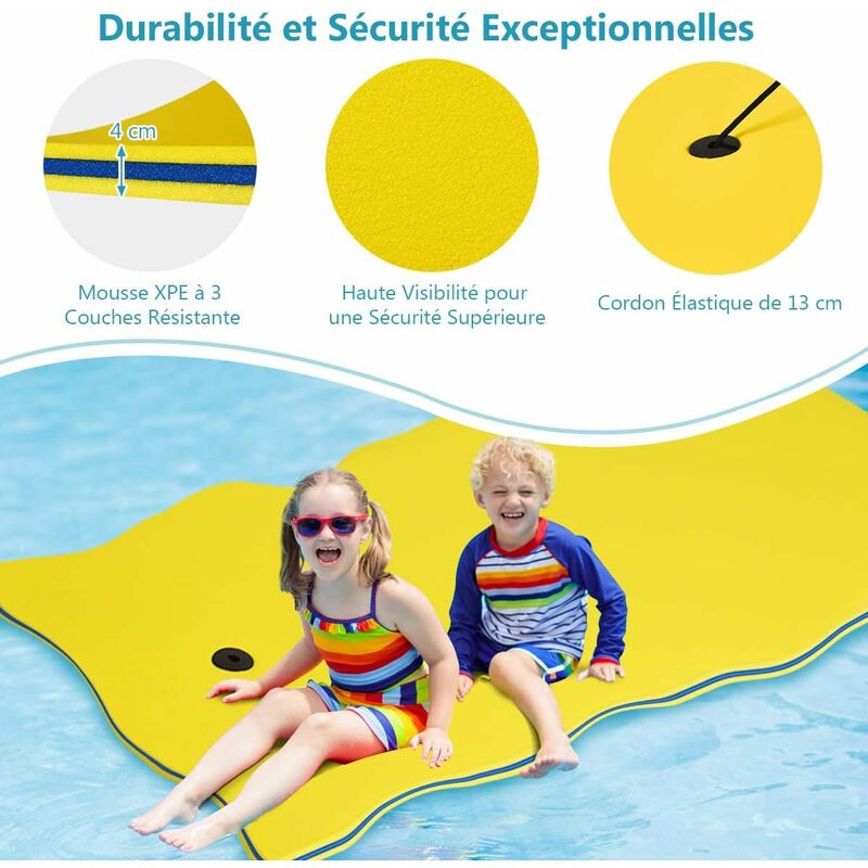 Tapis Flottant Milageto Pour Piscine - Radeau Gonflable Portable, Couleur Orange/vert, 180x55cm