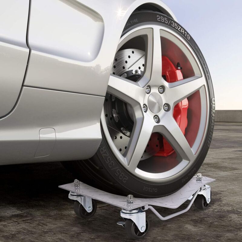 Support Jantes Rotatif Voiture - 4 Cônes Réglables 360° - Capacité 100 Kg, Roues Freinées - Pour Peinture, Réparation Pare-chocs, Roues