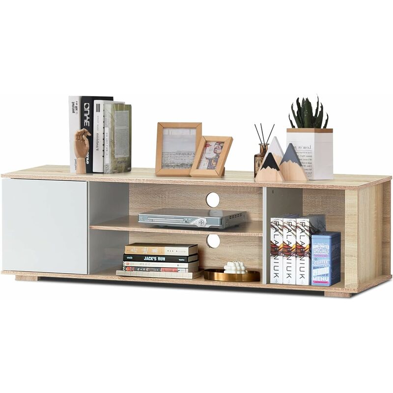 GOPLUS Placard de Rangement avec Stockage à Plusieurs Niveaux avec Trous de  Cable, Armoire de Rangement avec Étagère Réglable e Meuble de Rangement  Solide, pour Salon, Cuisine,60 x 40 x 180cm (Blanc) 