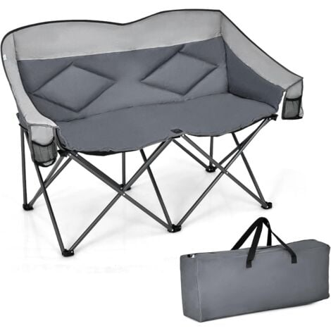 Chaise Pliante Ronde - Siège de Camping Pliable - Sac de Rangement