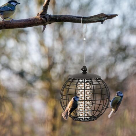 Mangeoire à Oiseaux Mailles Fines Suspendue Avec Chaîne Inox - Résistante Intempéries
